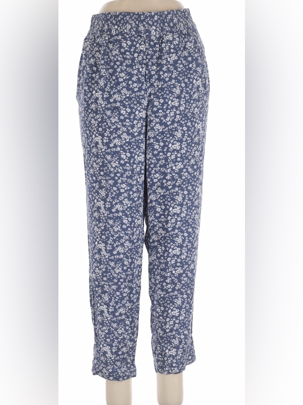 Jessica Simpson Blue Floral Print Tapered Pants